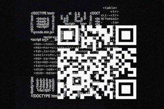 Deceptive QR code rendered in HTML displayed on email inbox with warning indicators